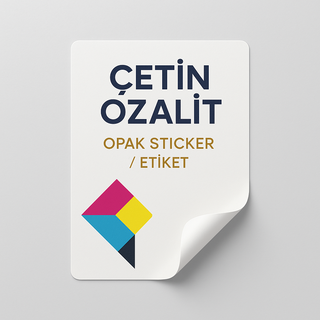 Kare Kuşe Sticker / Etiket